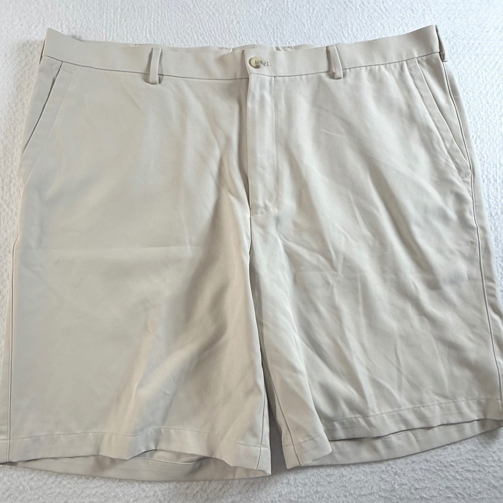 Peter Millar Crown Sport Performance Shorts Mens 42 Golf Twill Stone Beige